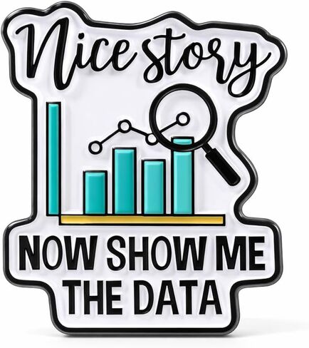 Office Humor Pin -Funny Enamel Pins Brooch with Show Me The Data for Backpacks, Jackets,Hats.Data Analyst Brooches Gifts for Nerds and Critical Thinkers, Scientists in Saudi Arabia