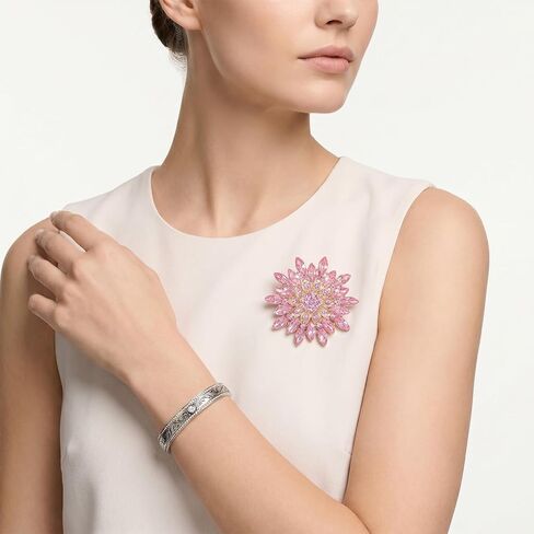 1 Pack Sunflower Brooch, Pink Rhinestone Brooch Lapel Pins for Women, Elegant Flower Pin for Wedding Party Dress Coat Bag in Saudi Arabia
