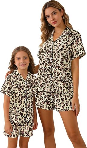 MyFav Mommy and Me Pajamas Set Mother Daughter Matching Family Sleepwear Button Down Nightwear in Saudi Arabia