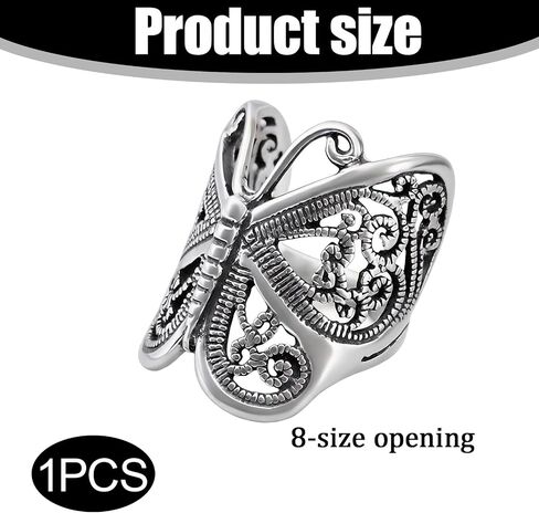 Butterfly Wrap Rings,Butterfly Ring for Women, Adjustable Open Carved Texture Butterfly Ring,Vintage Metal Insects Knuckle Finger Rings,Cute Animal Ring,Statement Jewelry Gifts for Women in Saudi Arabia