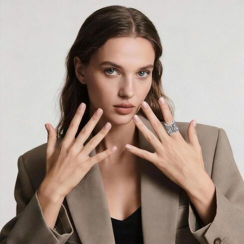 Butterfly Wrap Rings,Butterfly Ring for Women, Adjustable Open Carved Texture Butterfly Ring,Vintage Metal Insects Knuckle Finger Rings,Cute Animal Ring,Statement Jewelry Gifts for Women in Saudi Arabia