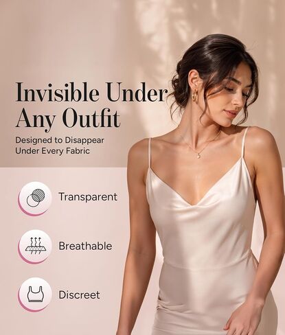 NipEaze Transparent Nipple Covers For Women (100 Pcs), Disposable Adhesive Nipple-Only Pasties, No-Show Breast Mini-Petals Hypoallergenic, Sweat Free 1.25" Nipple Cover for Women (Made in the USA) in Kuwait