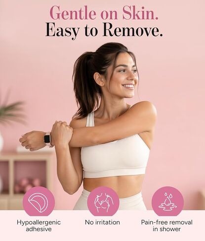 NipEaze Transparent Nipple Covers For Women (100 Pcs), Disposable Adhesive Nipple-Only Pasties, No-Show Breast Mini-Petals Hypoallergenic, Sweat Free 1.25" Nipple Cover for Women (Made in the USA) in Kuwait