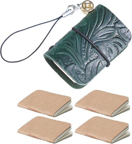 Genuine Leather Pocket Notebook Compact Leather Pocket Keychain for Coffee Shop Scribbles and Journeys in Saudi Arabia
