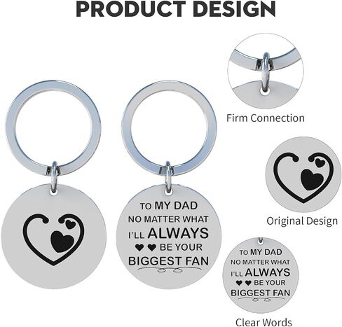 Dad Gift From Daughter Son Dads Keychain Gift Ideas For Father Fathers Day Birthday Christmas Gifts For Dad in Saudi Arabia