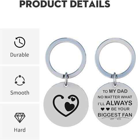 Dad Gift From Daughter Son Dads Keychain Gift Ideas For Father Fathers Day Birthday Christmas Gifts For Dad in Saudi Arabia