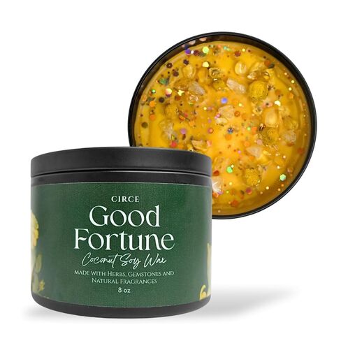 Circe Spell Candle “Fiery Wall of Protection" Coconut Soy Wax Candle Jar– Premium Hand Poured & Long Burning– Herbs, Crystal & Natural Fragrance Oils- Repel Negativity & Shield Aura - Gift - 8oz in Saudi Arabia