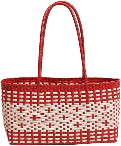 Summer Beach Tote Bag Woven Handbags for Women Handmade Shoulder Purse Pool Shopping Picnic bag Vegetable Basket in Saudi Arabia