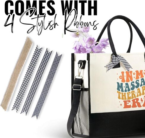InnoBeta Massage Therapist Gifts for Women, Canvas Tote Bag with Top Zipper Closure and Shoulder Strap, Thank You Gifts for Massage Therapist in Kuwait