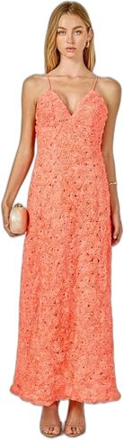 endless rose Women's Lace Spaghetti Strap Maxi Dress in Saudi Arabia