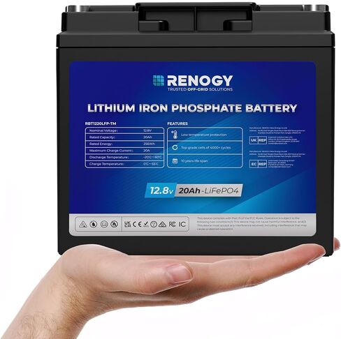Renogy 2PCS 12V 300Ah LiFePO4 Lithium Battery Mini Size, 200A BMS with Low-Temperature Cut-Off, Deep Cycle Remote Monitoring, for RV, Cabin, Marine, 600ah LiFePO4 Lithium Battery - Core Series in Saudi Arabia
