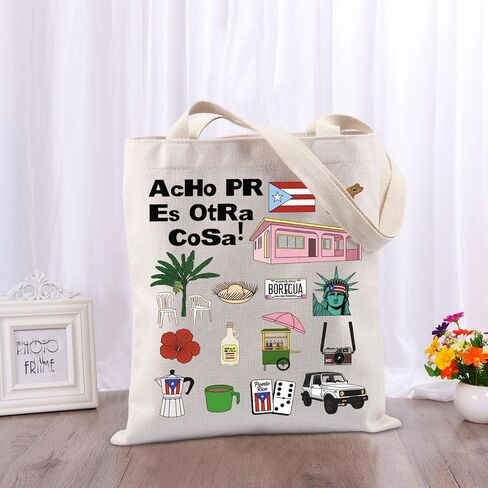 TIIMG Bandera Puerto Rico Boricua Pride Gift Vocation Travel Gift Puerto Rico Symbols & Cultural Tote Bag in Kuwait