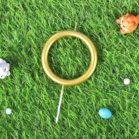 PHD CAKE 6 Pcs Gold Ring Birthday Candles, Cake Topper, Birthday Party Decorations Supplies in Saudi Arabia