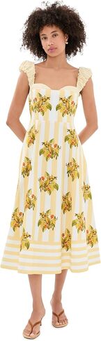 FARM Rio Women's Lemon Birds Multicolor Cropped Dress in Saudi Arabia