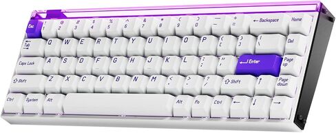 MADE68 Pro Hall Effect Keyboard Magnetic Gaming Keyboard, Hot Swappable Switches Keyboard Rapid Trigger Keyboard Magnetic Switch Keyboard, 65% Layout RGB Snap Tap-Purple in Saudi Arabia