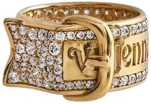 ZHAOZHAO Colorful Belt Buckle Letter Ring of Saturn for Women - Colorful Saturn Rings in Saudi Arabia