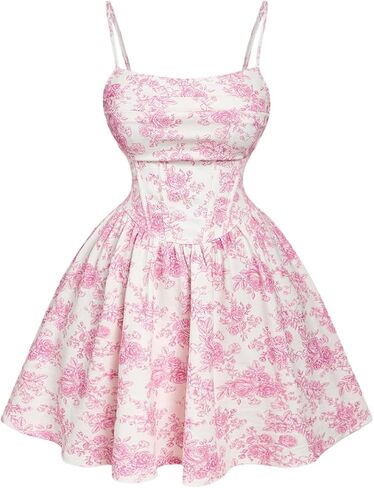 Floerns Women's Plus Size Floral Short Cami Dress Sleeveless Bodycon A Line Wedding Guest Dresses in Kuwait