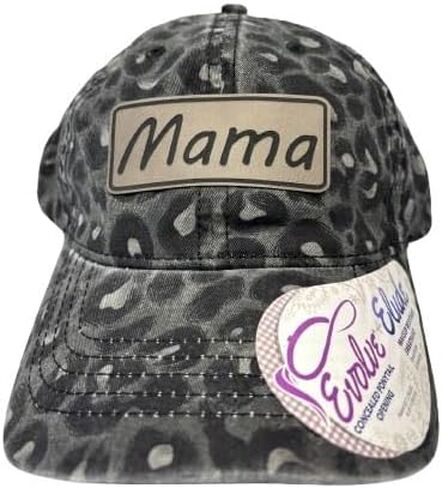 Funny Mama Hat for Women, Adjustable Washed Cotton Leather Patch Mom Baseball Cap Girl Mom in Kuwait