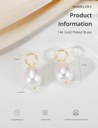 Mameloly 14K Gold Plated Charm for Hoop Earrings Dainty Mix and Match Dangle Charms Trendy Jewelry for Women in Saudi Arabia
