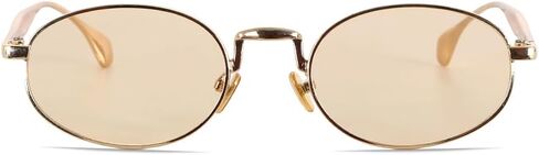 Y2k Sunglasses for Women and Men, Retro Oval Sunnies Rise in Gold in Kuwait