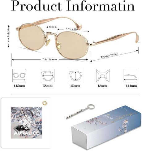 Y2k Sunglasses for Women and Men, Retro Oval Sunnies Rise in Gold in Kuwait