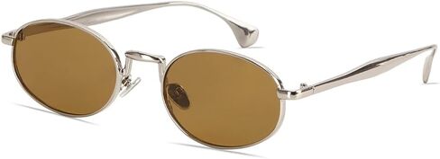 Y2k Sunglasses for Women and Men, Retro Oval Sunnies Rise in Gold in Kuwait