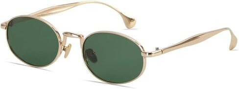 Y2k Sunglasses for Women and Men, Retro Oval Sunnies Rise in Gold in Kuwait