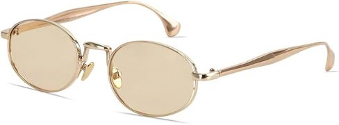 Y2k Sunglasses for Women and Men, Retro Oval Sunnies Rise in Gold in Kuwait