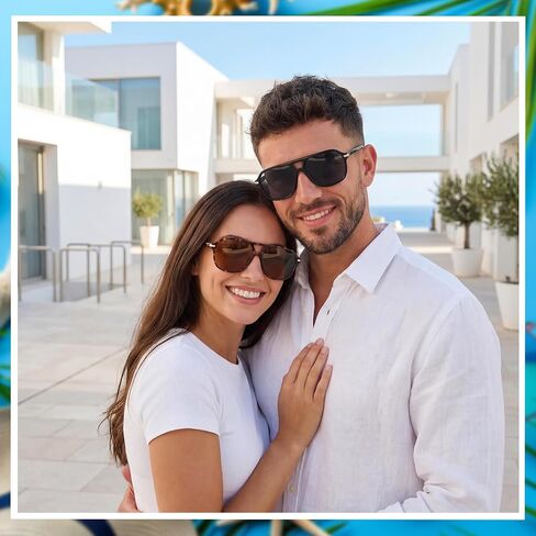 نظارات شمسية مربعة كبيرة الحجم للنساء والرجال - نظارات شمسية أنيقة للحماية من الأشعة فوق البنفسجية 400 في السبعينيات والثمانينيات والتسعينيات من السبعينيات، وظلال عصرية in Kuwait