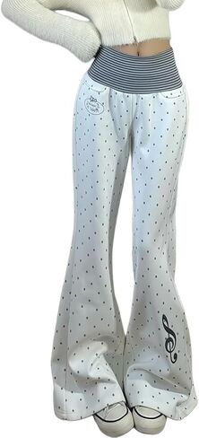 Y2K Sweatpants Cute Kawaii Pants Casual Harajuku Cutecore Star Print Wide Leg Baggy Trousers Aesthetic Streetwear in Saudi Arabia
