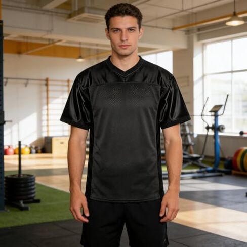 Blank Football Jersey,Practice Plain Football Shirt,90s Hip Hop Mesh Clotes in Kuwait
