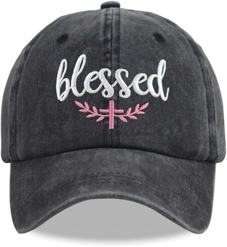 قبعات HHNLB Blessed Jesus للرجال والنساء، قبعة بيسبول مسيحية قطنية مطرزة قابلة للتعديل in Kuwait