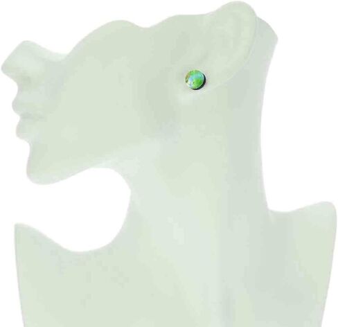Glass Of Venice Murano Glass Venetian Reflections Round Stud Earrings - Silver Meadow in Kuwait