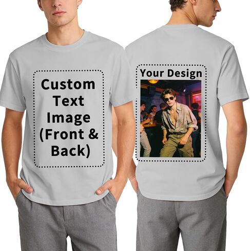 FEEGO Personalized Image/Wedding/Greetings/Text for Your Company with Digital Printing | Unisex Adult | Custom T-Shirt in Saudi Arabia