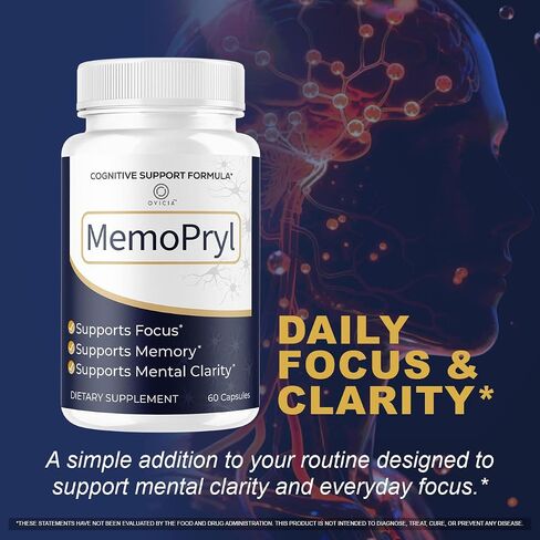 (5 Pack) Memopryl Capsules - MemoPryl Support Advanced Formula, Daily Memo Pryl Pills All Natural Ingredients Premium Formula Vitamins for Overall Health & Wellness Reviews, 300 Capsules for 5 Months in Saudi Arabia