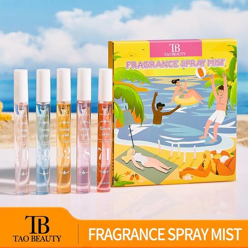 مجموعة رذاذ عطر السفر من ADMD مكونة من 5 قطع، 10 مل، رذاذ زهور بحجم مناسب للسفر، عطر برائحة الزهور مقاوم للتسرب in Kuwait