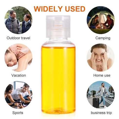150 Pcs 1 oz Travel Bottles - Small Lotion Containers with Lids, 30ml Clear Plastic Refillable Empty Containers for Toiletries, Shampoo, Lotion, Cream & Liquid Soap (White Cap) in Kuwait