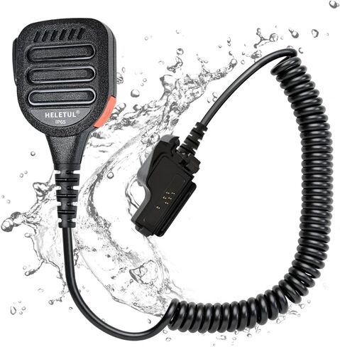 IP65 Waterproof Hand Radio Mic Microphone Speaker Mic Compatible for Motorola xts 5000 5000r 5000dr ht1000 xts 2500 2500i ht 1000 xts 1500 2000 3000 (Black) in Kuwait