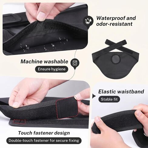 Waterproof Ostomy Bag Cover for Shower – Soft Concealment Pouch for Colostomy & Ileostomy, Adjustable Strap with Hook and Loop Opening, Leak & Odor Resistant Fabric for Women & Men(Large) in Kuwait