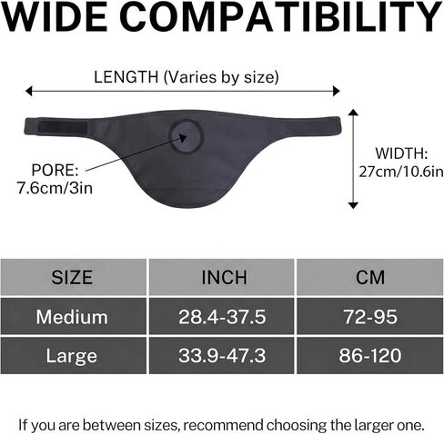 Waterproof Ostomy Bag Cover for Shower – Soft Concealment Pouch for Colostomy & Ileostomy, Adjustable Strap with Hook and Loop Opening, Leak & Odor Resistant Fabric for Women & Men(Large) in Kuwait