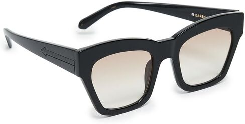 Karen Walker Women's Treasure Sunglasses, Black/Black, One Size in Saudi Arabia