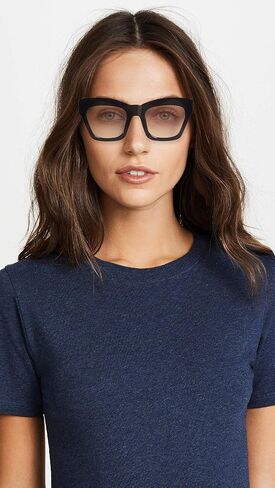 Karen Walker Women's Treasure Sunglasses, Black/Black, One Size in Saudi Arabia