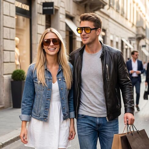 Gvhntk 4Pcs Trendy Square Aviator Sunglasses for Women Men Retro 70s Flat Top UV Protection Sun Glasses Vintage Shades in Kuwait