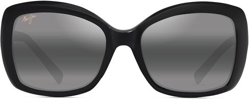 Maui Jim Women's Orchid Polarized Butterfly Sunglasses, Shiny Black/Neutral Grey Polarized, Medium Fit in Kuwait