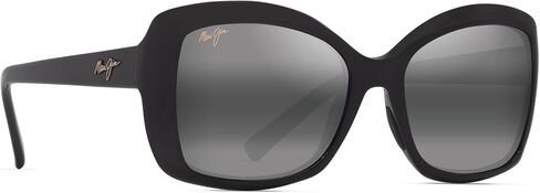 Maui Jim Women's Orchid Polarized Butterfly Sunglasses, Shiny Black/Neutral Grey Polarized, Medium Fit in Kuwait