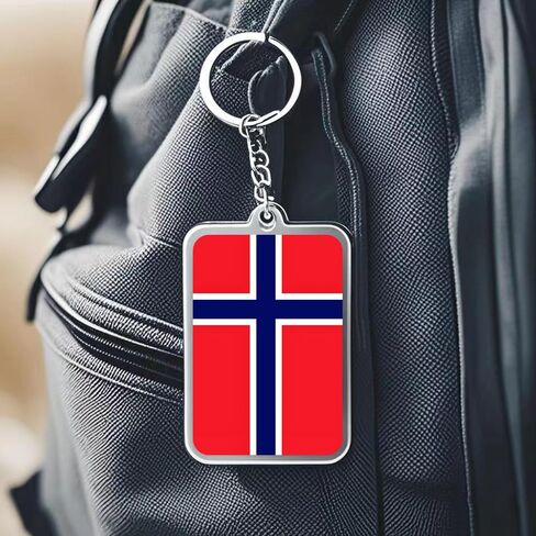 2 Pack Norway Flag Keychain Norwegian Key Ring-(Norway) in Kuwait
