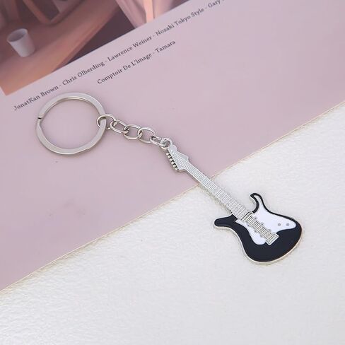 6PCS Electric Guitar Keychain | Stylish Mini Guitar Key Ring, For Music Lovers, For Keys, Bags, and Gifts in Kuwait