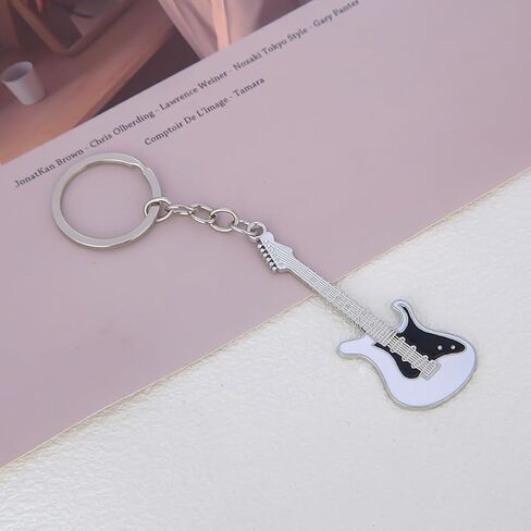 6PCS Electric Guitar Keychain | Stylish Mini Guitar Key Ring, For Music Lovers, For Keys, Bags, and Gifts in Kuwait
