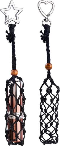 2 Pack Weaving Lipstick Holder Keychains Lip Gloss Case Holder for Purse Bag Keychains Accessories in Saudi Arabia