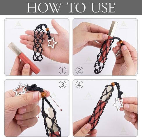 2 Pack Weaving Lipstick Holder Keychains Lip Gloss Case Holder for Purse Bag Keychains Accessories in Saudi Arabia